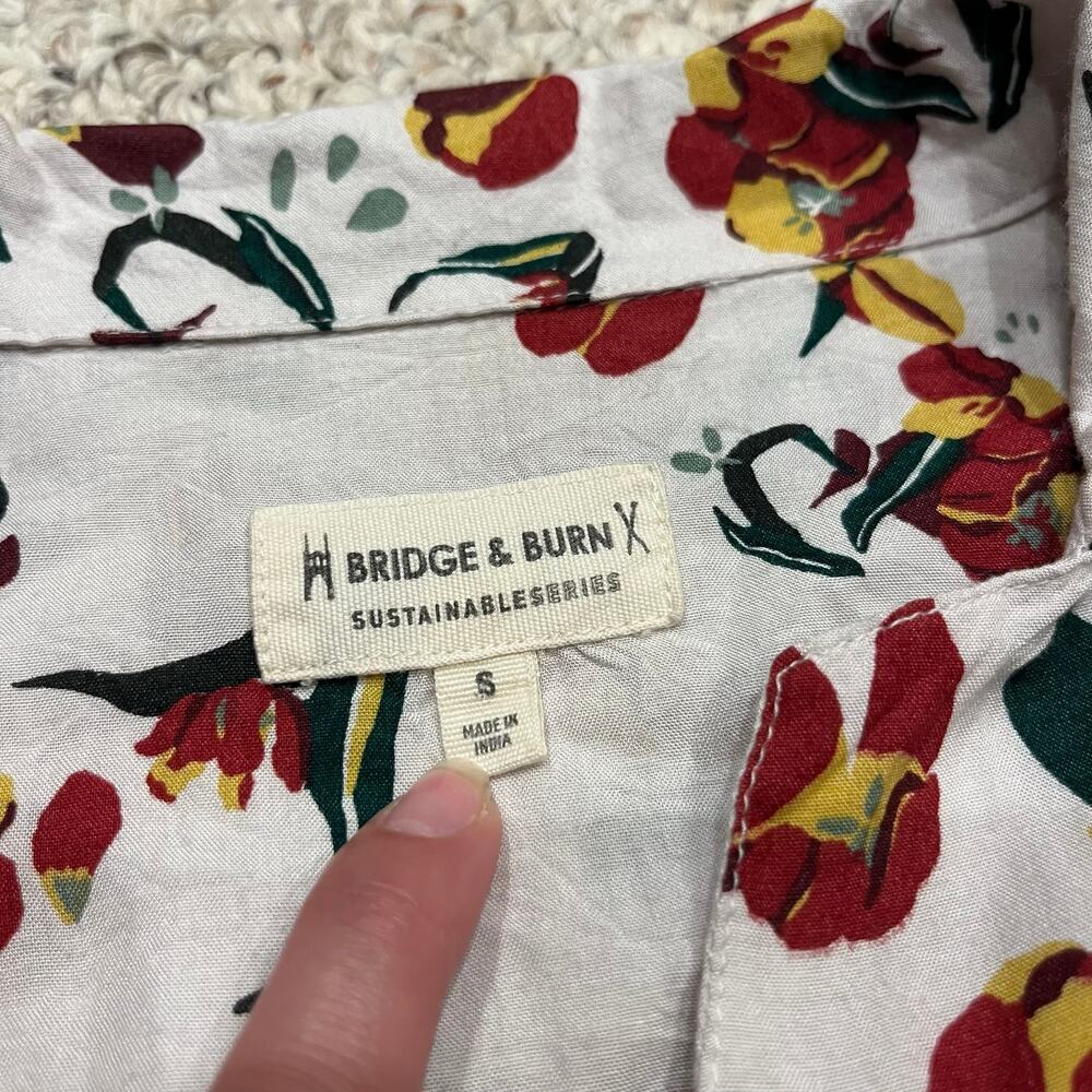 Bridge & Burn Dolores Shirt Dress Tulip Floral Sz S Feminine Cottagecore Casual - Picture 2 of 7
